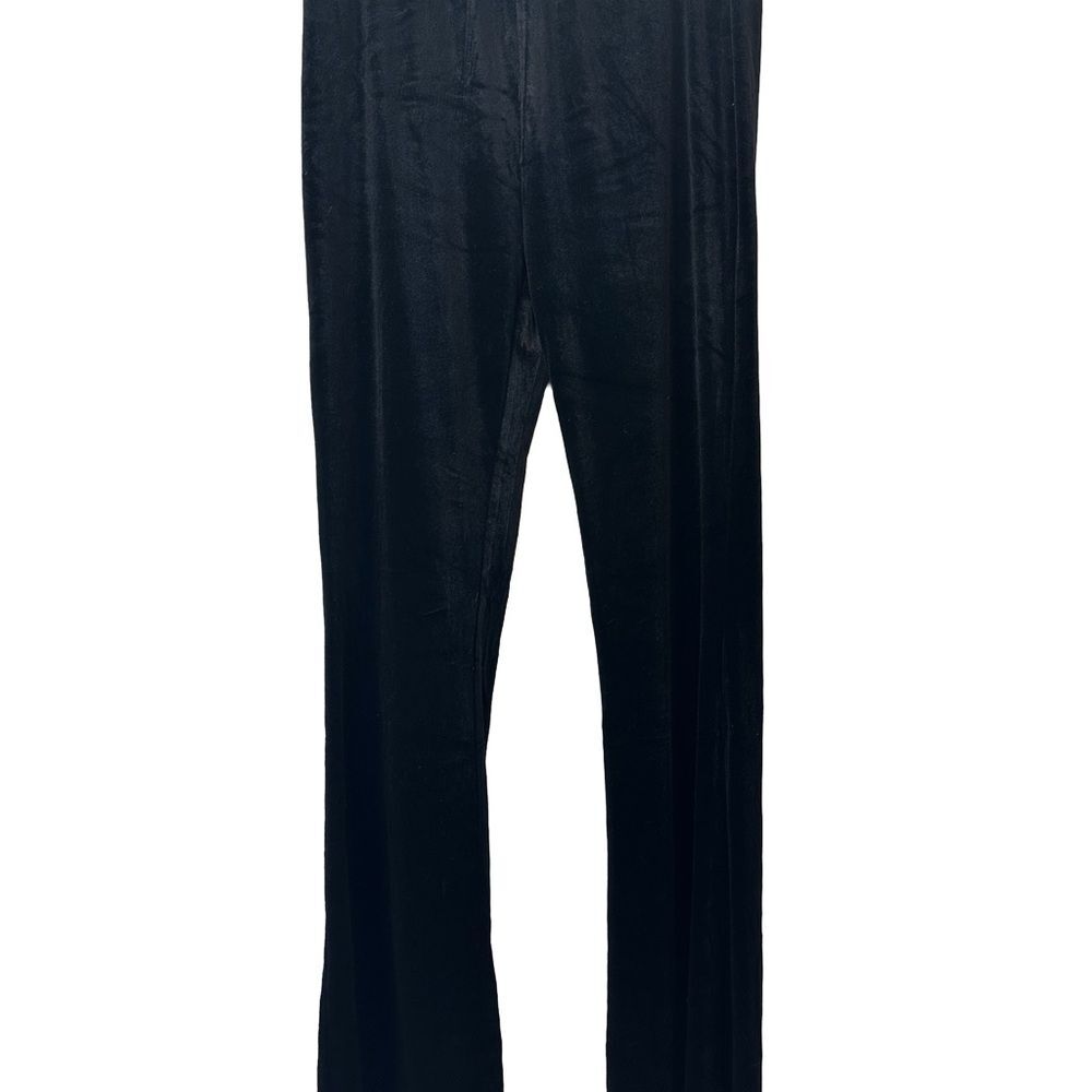 Wild Honey Black High Waist Velvet Wide Leg Pants Size L